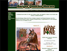 Tablet Screenshot of bargerquarterhorses.com